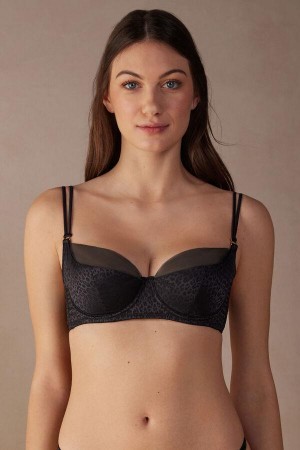 Intimissimi Cool Minimal Demi Melltartók Női Fekete | HUUT4557