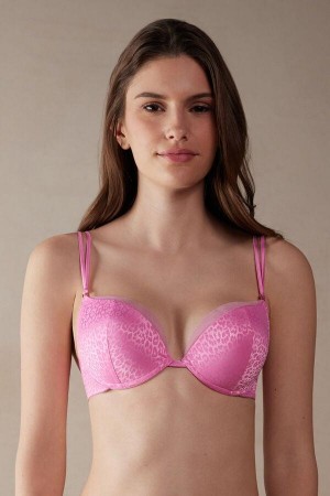 Intimissimi Cool Minimal Simona Super Push-up Melltartók Női Rózsaszín | HUHK4781