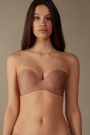 Intimissimi Daila Ultralight Microfiber Bandeau Melltartók Női Bézs | HUNB4848