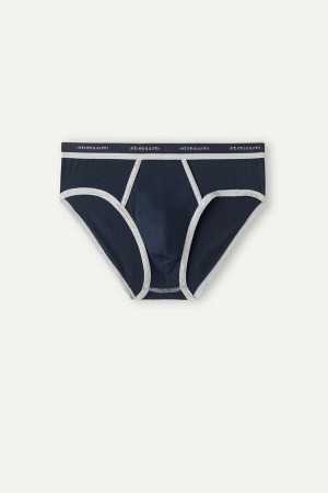 Intimissimi Natural Fresh Supima® Pamut with Logo Rövidnadrágok Férfi Kék Világos Szürke | HUFM3353