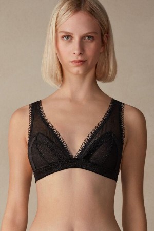 Intimissimi Under the Stars Triangle Melltartók Női Fekete | HUFM4672